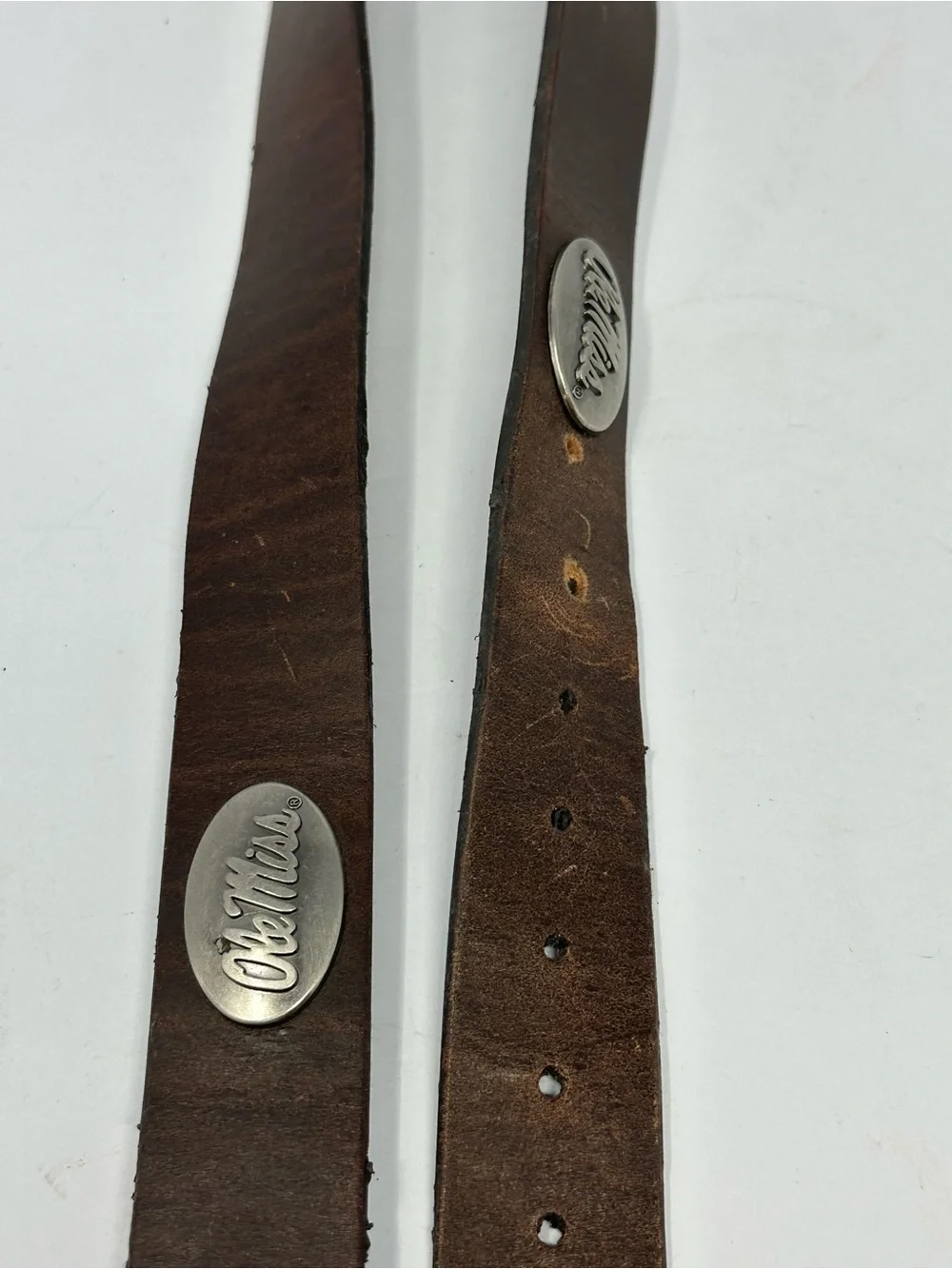 Zep-Pro Ole Miss Studded Genuine Full Grain Leather Belt Sz XL Youth/Kids S6